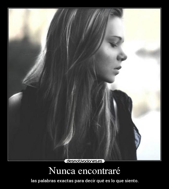 Nunca encontraré -
