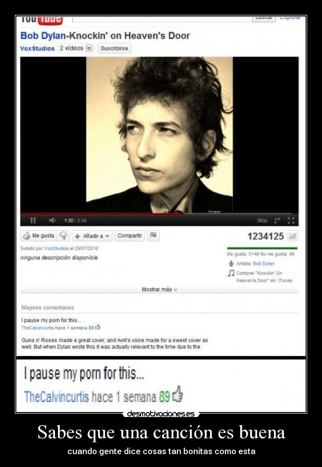 Sabes que una canción es buena - 