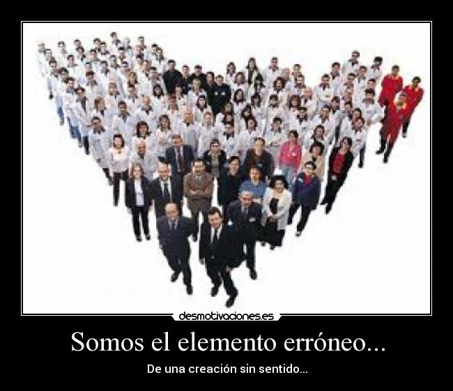 Somos el elemento erróneo... -