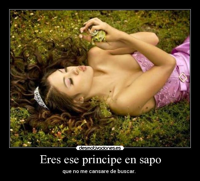 Eres ese principe en sapo - que no me cansare de buscar.♥ 