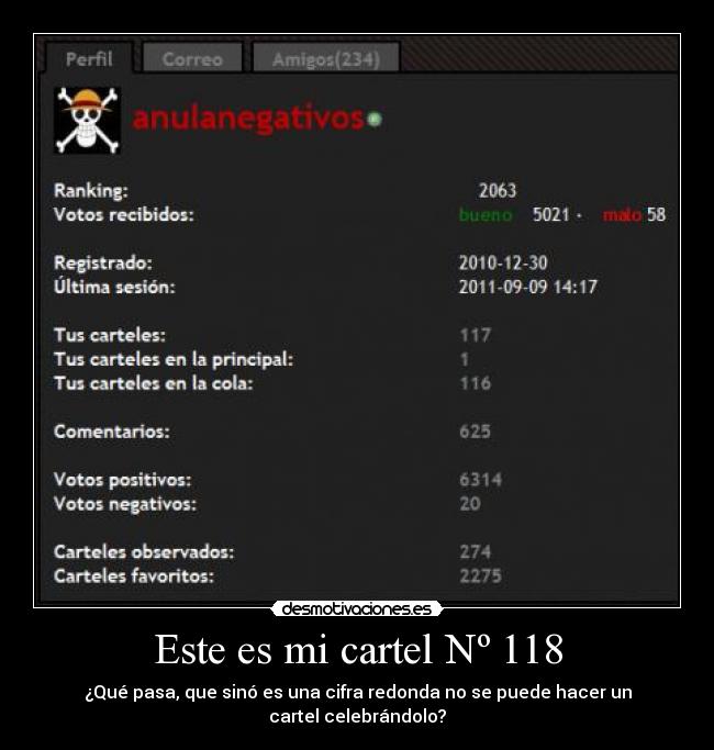 Este es mi cartel Nº 118 - ¿Qué pasa, que sinó es una cifra redonda no se puede hacer un cartel celebrándolo?