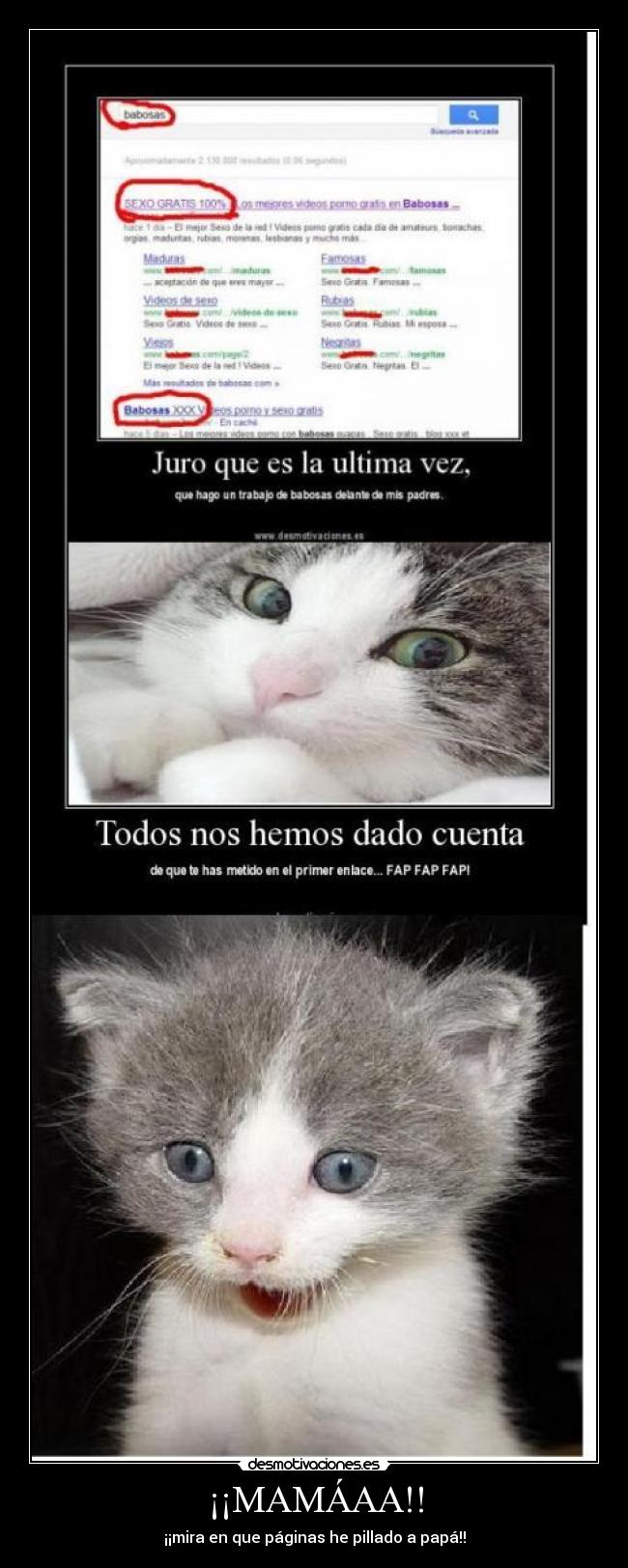 ¡¡MAMÁAA!! - ¡¡mira en que páginas he pillado a papá!!