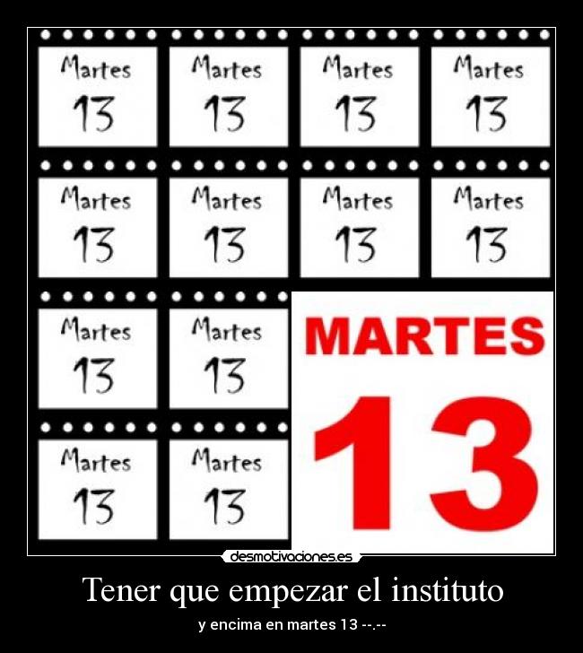 Tener que empezar el instituto -