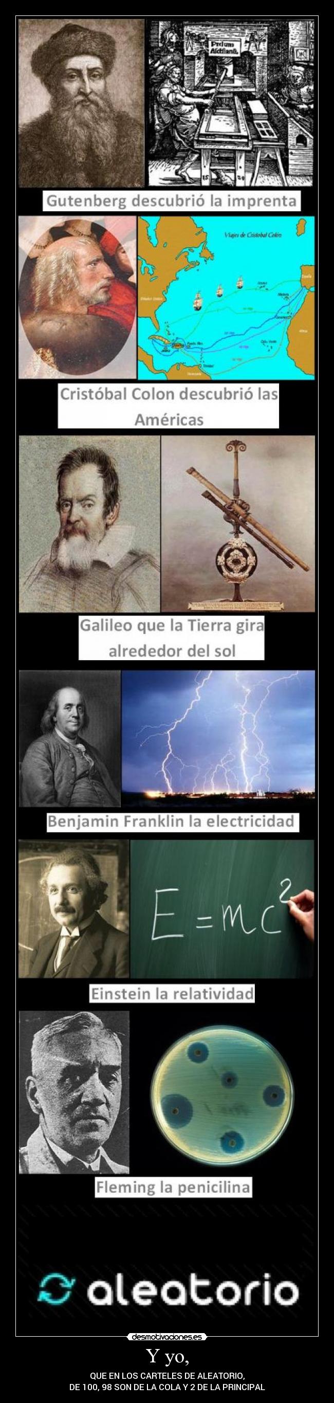 carteles grandes descubridores yo con humilde aportacion desmotivaciones