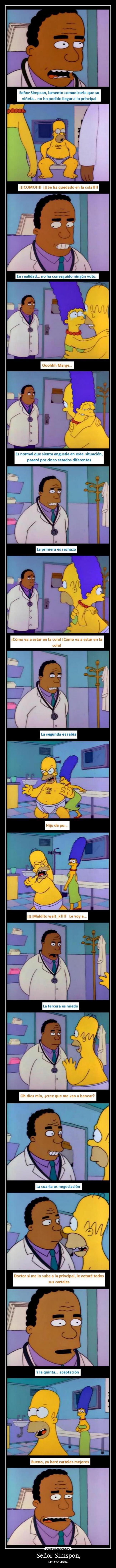 carteles los simpsons temporada capitulo 11 homer cola estados animo desmotivaciones