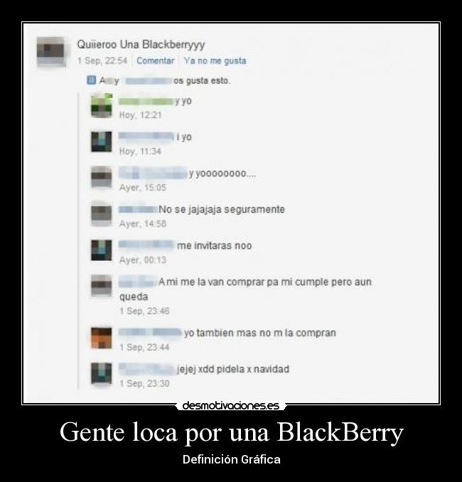 Gente loca por una BlackBerry - Definición Gráfica