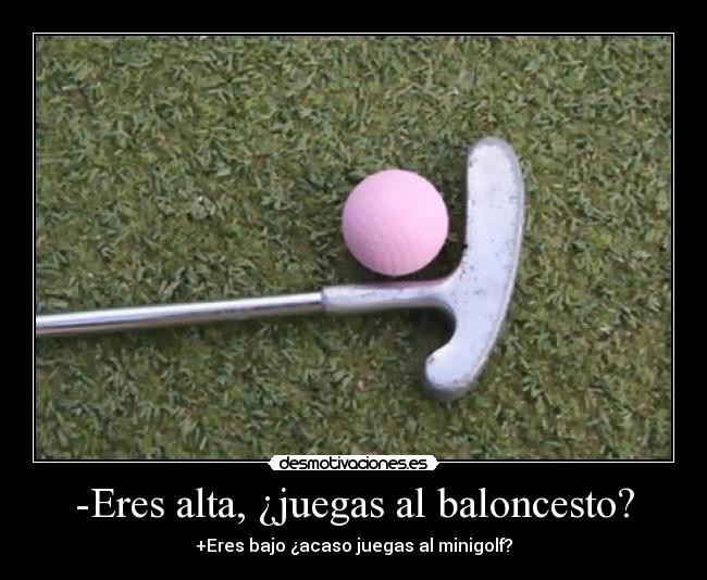 -Eres alta, ¿juegas al baloncesto? -