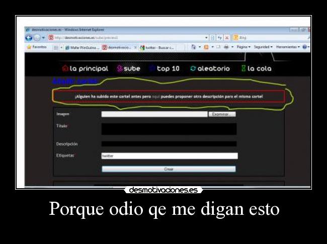 Porque odio qe me digan esto -