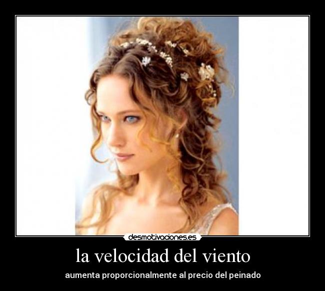 la velocidad del viento - aumenta proporcionalmente al precio del peinado