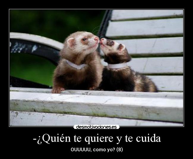 -¿Quién te quiere y te cuida -