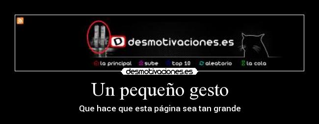 Un pequeño gesto -