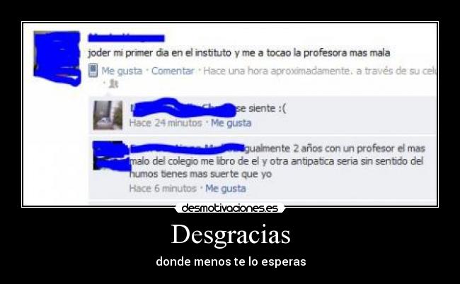 Desgracias - donde menos te lo esperas