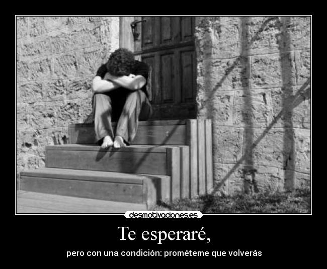 Te esperaré, - pero con una condición: prométeme que volverás