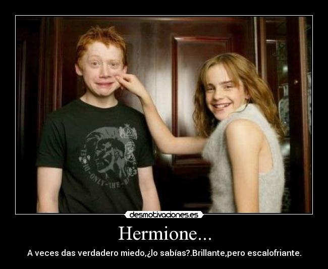 Hermione... - A veces das verdadero miedo,¿lo sabías?.Brillante,pero escalofriante.