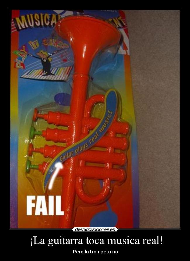 ¡La guitarra toca musica real! - Pero la trompeta no