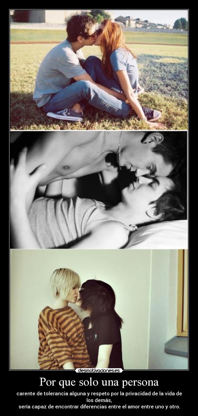 Por que solo una persona -