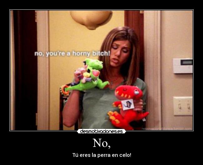 No, - Tú eres la perra en celo!
