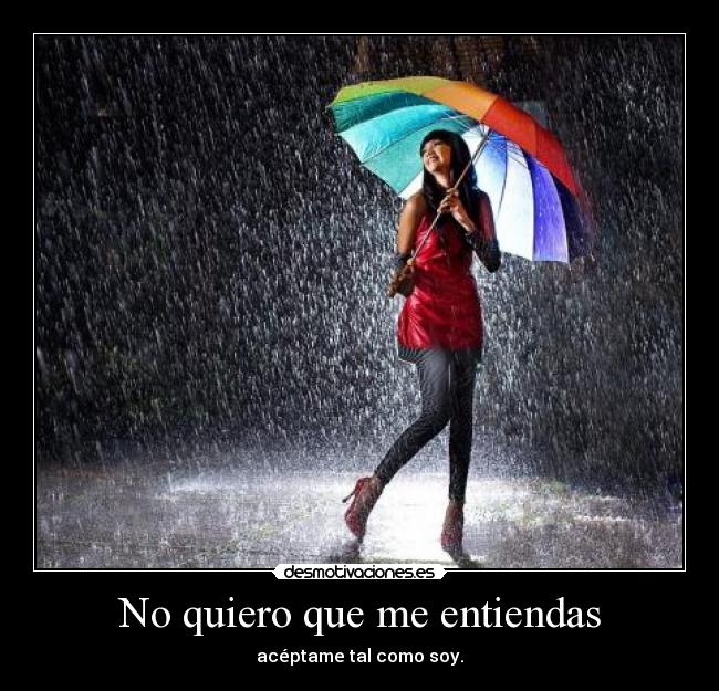 No quiero que me entiendas -