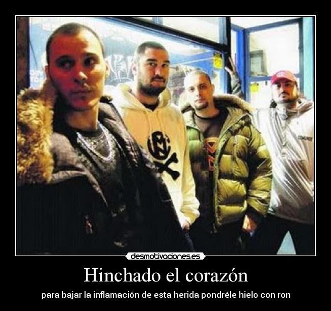 Hinchado el corazón - para bajar la inflamación de esta herida pondréle hielo con ron