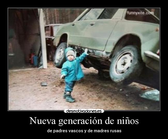 Nueva generación de niños - de padres vascos y de madres rusas