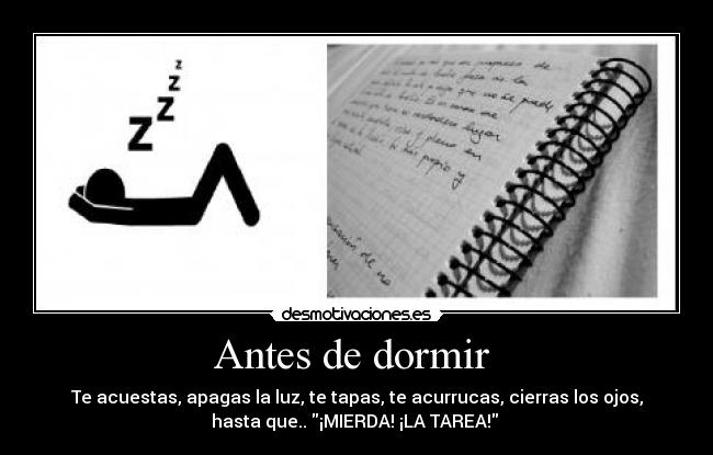 Antes de dormir -