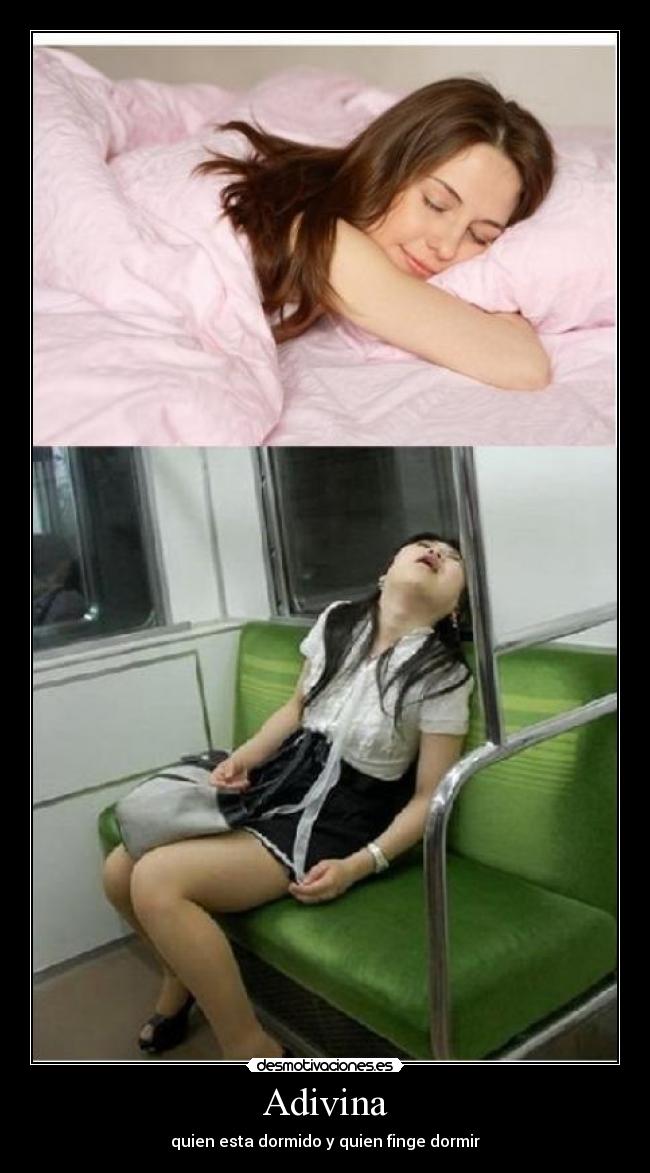 Adivina - quien esta dormido y quien finge dormir