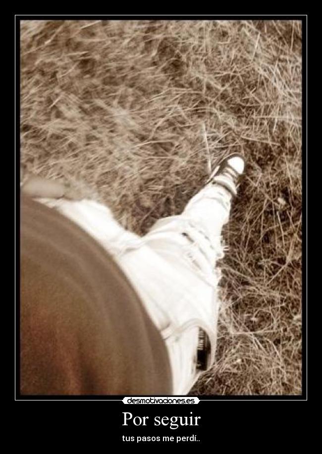 Por seguir - tus pasos me perdí..