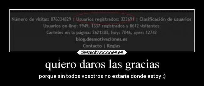 quiero daros las gracias - 