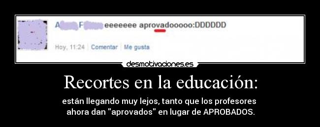 Recortes en la educación: -