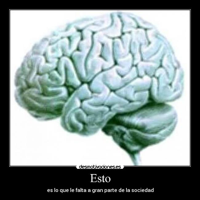 Esto - es lo que le falta a gran parte de la sociedad