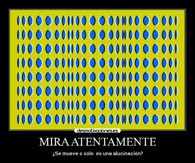 MIRA ATENTAMENTE - ¿Se mueve o solo  es una alucinación?