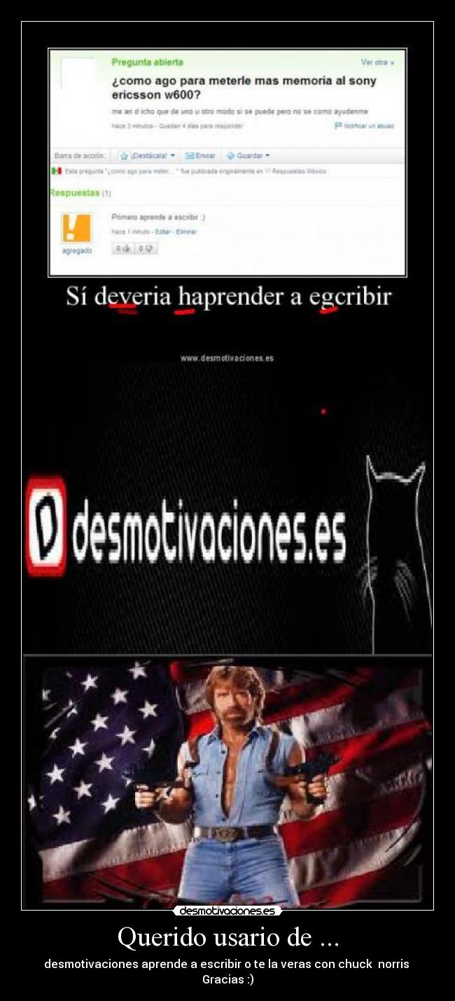 Querido usario de ... - 