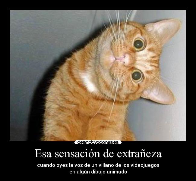 Esa sensación de extrañeza - cuando oyes la voz de un villano de los videojuegos
en algún dibujo animado