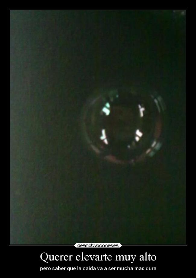 Querer elevarte muy alto -