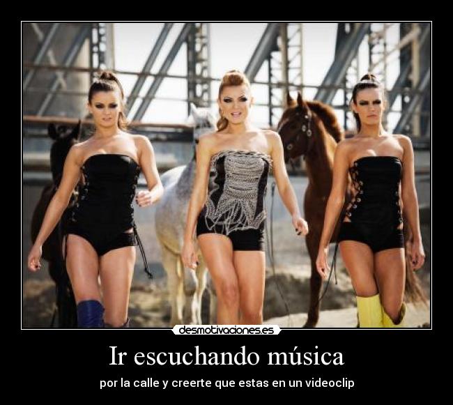 Ir escuchando música -