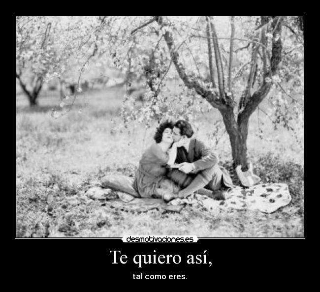 Te quiero así, -