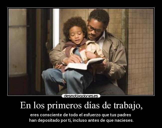 En los primeros días de trabajo, - 