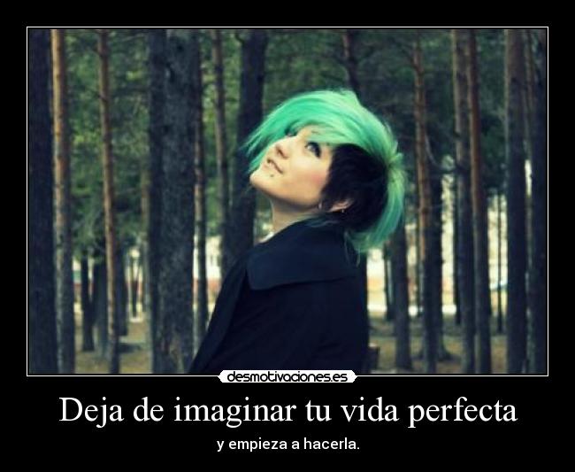 Deja de imaginar tu vida perfecta - y empieza a hacerla.