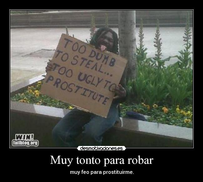 Muy tonto para robar - 