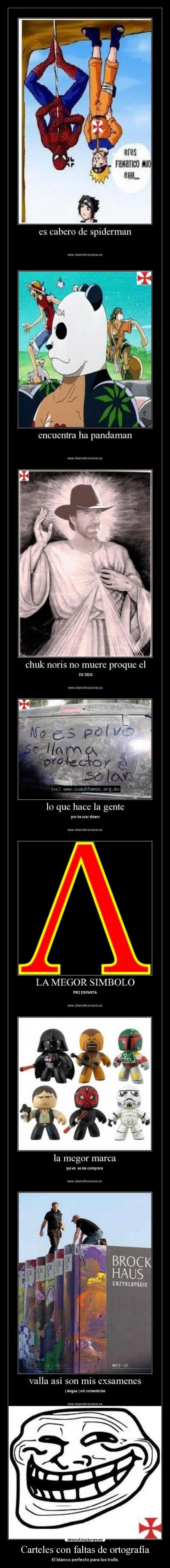 Carteles con faltas de ortografía -