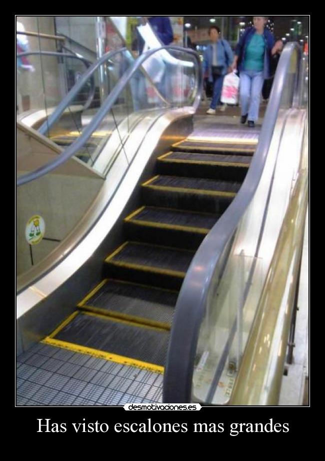Has visto escalones mas grandes -