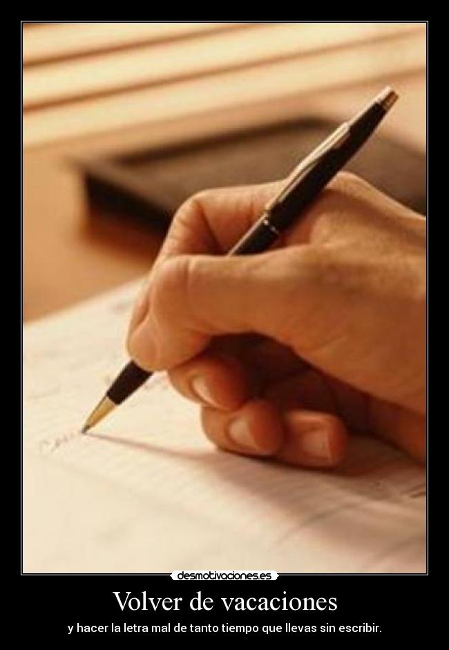 Volver de vacaciones - 