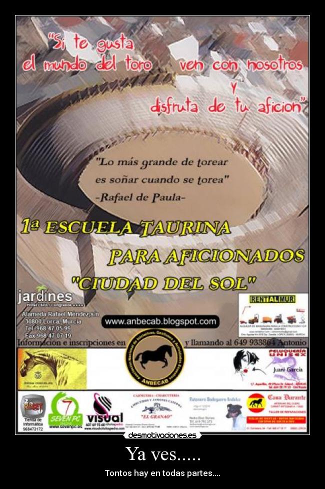 Ya ves..... - Tontos hay en todas partes....