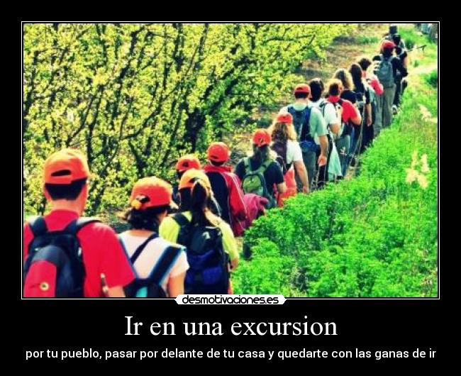 Ir en una excursion - 