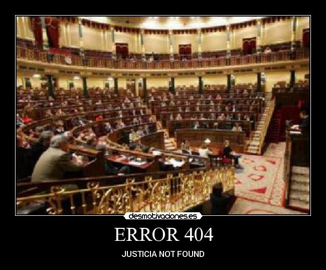 ERROR 404 - JUSTICIA NOT FOUND
