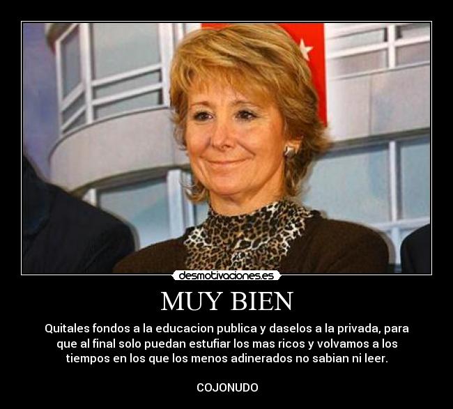 carteles esperanza aguirre educacion desmotivaciones