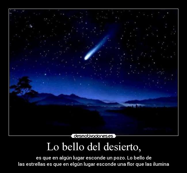 Lo bello del desierto, - 