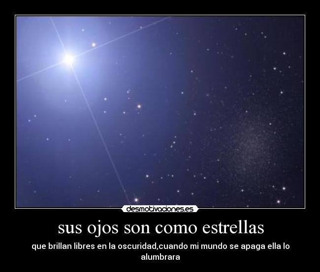 sus ojos son como estrellas -