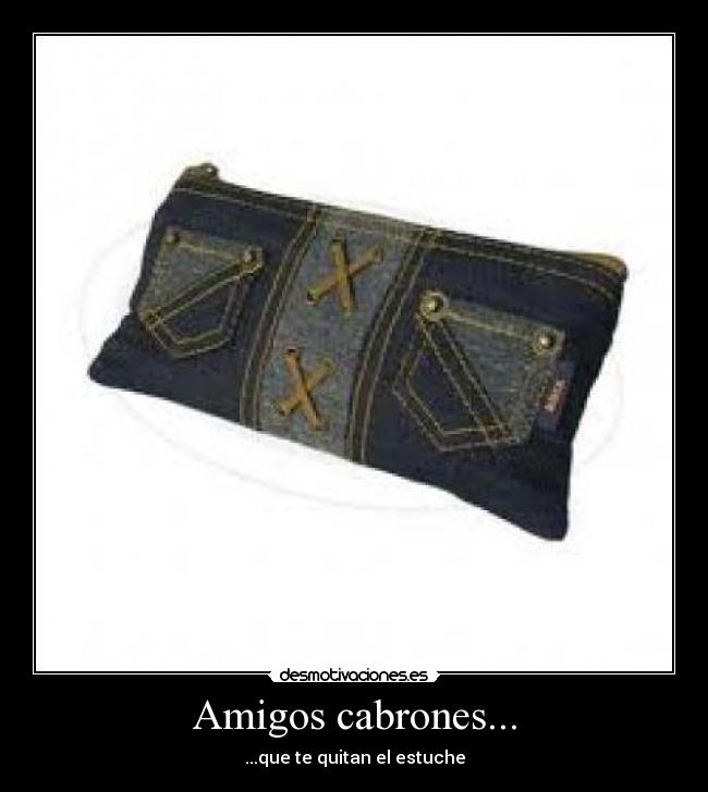 carteles amigos amigos cabrones estuche colegio desmotivaciones