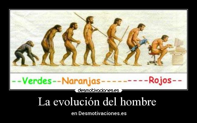 La evolución del hombre - en Desmotivaciones.es